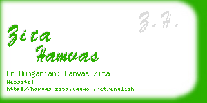 zita hamvas business card